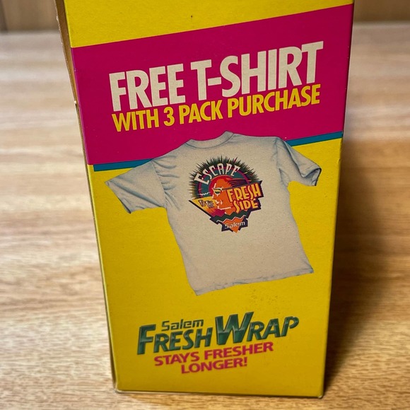 Vintage 1992 Salem Fresh Wrap Escape to the Fresh Side T-shirt Adult‎ XL NIB - Picture 6 of 10
